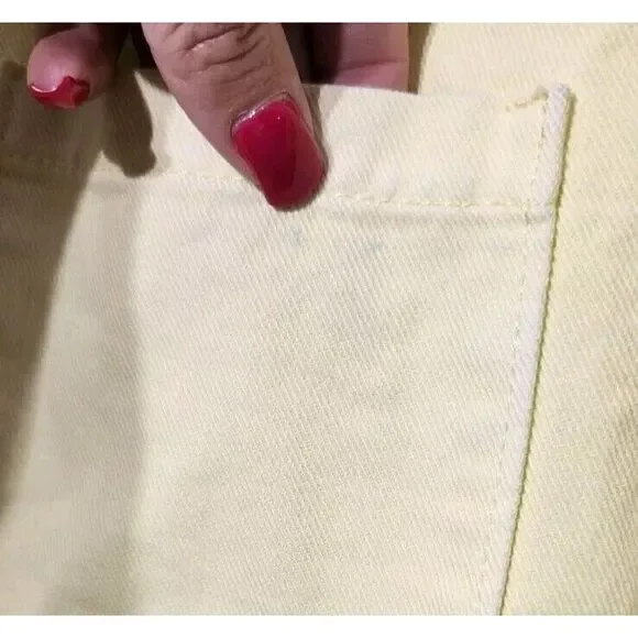 Universal Thread Neon Yellow Denim Jacket Womens M Utility Mid Length Tie Dye‎ - Picture 10 of 11